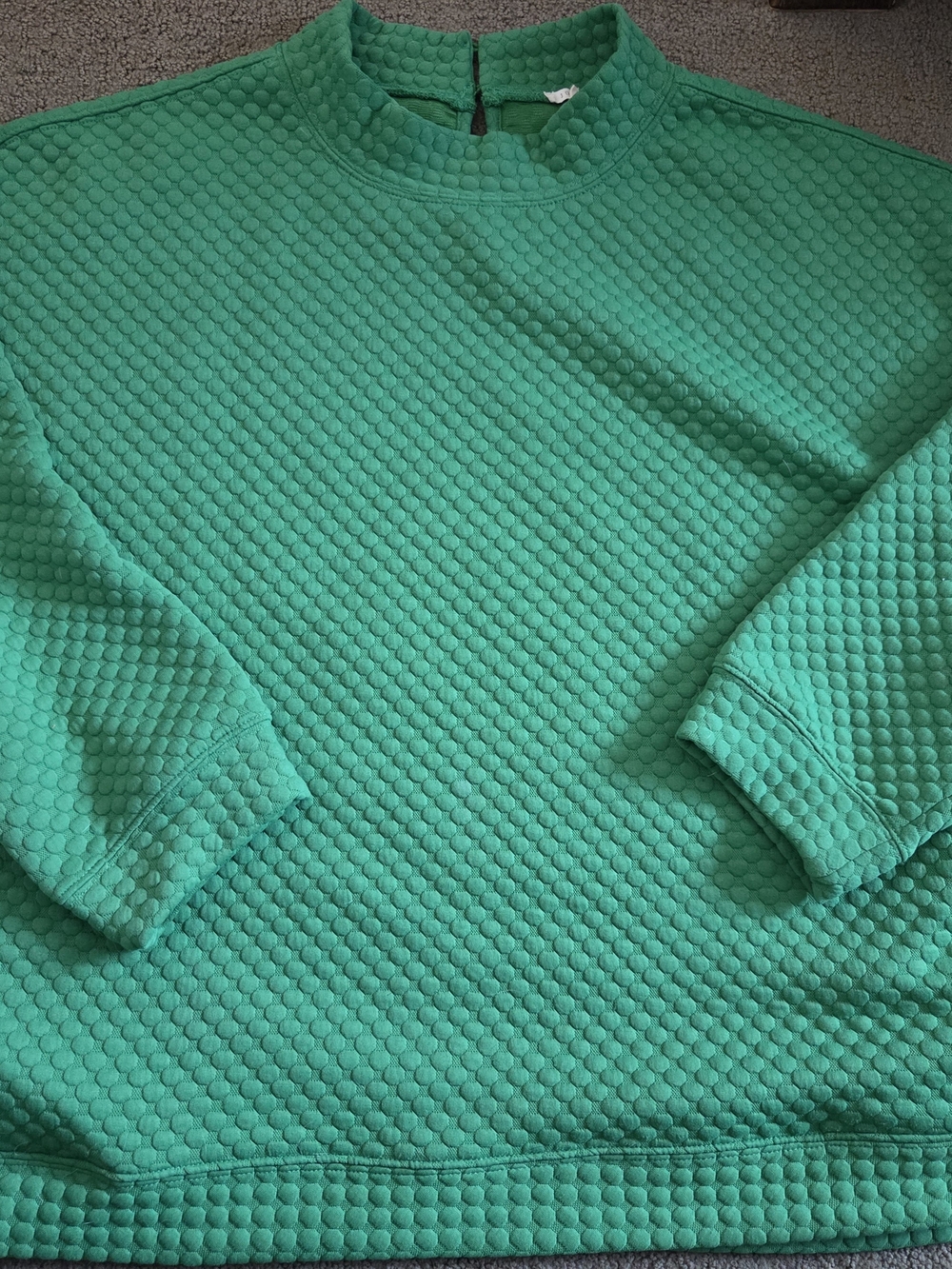 JODIFL Quilted Emerald Crew Sweatshirt